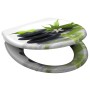 SCHÜTTE Hard plastic toilet seat with soft close feature, JASMIN pattern by SCHÜTTE, Toilet and bidet seats - Ref: Foro24-435...