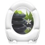 SCHÜTTE Hard plastic toilet seat with soft close feature, JASMIN pattern by SCHÜTTE, Toilet and bidet seats - Ref: Foro24-435...