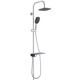 SCHÜTTE Overhead shower set with side tray AQUASTAR chrome-anthracite by SCHÜTTE, shower heads - Ref: Foro24-435029, Price: 1...