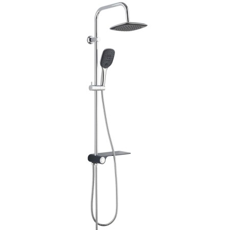 SCHÜTTE Overhead shower set with side tray AQUASTAR chrome-anthracite by SCHÜTTE, shower heads - Ref: Foro24-435029, Price: 1...