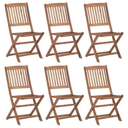 Folding garden chairs 6 pcs solid acacia wood by vidaXL, Garden chairs - Ref: Foro24-3065522, Price: 265,26 €, Discount: %