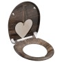 SCHÜTTE Duroplast toilet seat with soft close WOOD HEART print by SCHÜTTE, Toilet and bidet seats - Ref: Foro24-435107, Price...