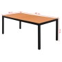 Aluminum and brown WPC garden table 185x90x74 cm by vidaXL, Garden tables - Ref: Foro24-42795, Price: 320,67 €, Discount: %