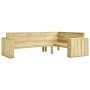 Garden furniture set with cushions 4 pieces impregnated pine by vidaXL, Garden sets - Ref: Foro24-3065768, Price: 1,00 €, Dis...