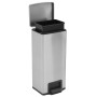 Trash can with anti-fingerprint pedal 30L silver stainless steel by vidaXL, Garbage cans and trash cans - Ref: Foro24-149571,...