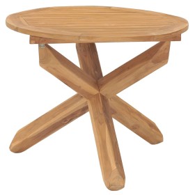 Solid teak wood garden dining table Ø90x75 cm by vidaXL, Garden tables - Ref: Foro24-316168, Price: 176,37 €, Discount: %