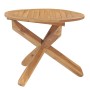 Mesa de comedor de jardín madera maciza de teca Ø90x75 cm de vidaXL, Mesas de jardín - Ref: Foro24-316168, Precio: 176,37 €, ...