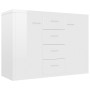 Aparador de madera de ingeniería blanco brillante 88x30x65 cm de vidaXL, Aparadores - Ref: Foro24-800690, Precio: 138,04 €, D...