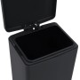 Cubo basura con pedal antihuellas 30L negro acero inoxidable de vidaXL, Cubos de la basura y papeleras - Ref: Foro24-149573, ...