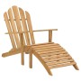 Silla Adirondack con reposapiés de madera maciza de teca de vidaXL, Sillas de jardín - Ref: Foro24-316165, Precio: 238,99 €, ...