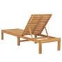 Tumbona de madera maciza de teca de vidaXL, Tumbonas - Ref: Foro24-316171, Precio: 262,63 €, Descuento: %