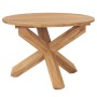 Mesa de comedor de jardín madera maciza de teca Ø110x75 cm de vidaXL, Mesas de jardín - Ref: Foro24-316169, Precio: 337,63 €,...