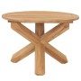 Mesa de comedor de jardín madera maciza de teca Ø110x75 cm de vidaXL, Mesas de jardín - Ref: Foro24-316169, Precio: 337,63 €,...