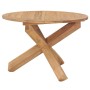 Mesa de comedor de jardín madera maciza de teca Ø110x75 cm de vidaXL, Mesas de jardín - Ref: Foro24-316169, Precio: 337,63 €,...