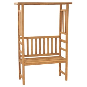 Garden bench with pergola in solid teak wood 115 cm by vidaXL, garden benches - Ref: Foro24-316170, Price: 259,99 €, Discount: %