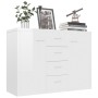 Hochglanzweißes Sideboard aus Holzwerkstoff, 88 x 30 x 65 cm von vidaXL, Sideboards - Ref: Foro24-800690, Preis: 138,04 €, Ra...