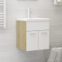 Oak white plywood sink cabinet 41x38.5x46 cm by vidaXL, Bathroom furniture - Ref: Foro24-804643, Price: 28,19 €, Discount: %