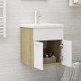 Oak white plywood sink cabinet 41x38.5x46 cm by vidaXL, Bathroom furniture - Ref: Foro24-804643, Price: 27,98 €, Discount: %