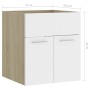 Oak white plywood sink cabinet 41x38.5x46 cm by vidaXL, Bathroom furniture - Ref: Foro24-804643, Price: 27,98 €, Discount: %