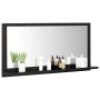 Glossy black plywood bathroom mirror 80x10.5x37 cm by vidaXL, bathroom vanities - Ref: Foro24-804578, Price: 30,99 €, Discoun...