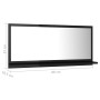 Glossy black plywood bathroom mirror 80x10.5x37 cm by vidaXL, bathroom vanities - Ref: Foro24-804578, Price: 30,99 €, Discoun...