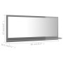 Bathroom mirror in glossy gray plywood 90x10.5x37 cm by vidaXL, bathroom vanities - Ref: Foro24-804588, Price: 30,99 €, Disco...