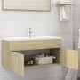 Oak plywood sink cabinet 100x38.5x46 cm by vidaXL, Bathroom furniture - Ref: Foro24-804677, Price: 47,00 €, Discount: %