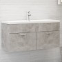 Armario para lavabo contrachapada gris hormigón 100x38,5x46 cm de vidaXL, Muebles de baño - Ref: Foro24-804678, Precio: 44,65...