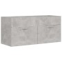 Armario para lavabo contrachapada gris hormigón 100x38,5x46 cm de vidaXL, Muebles de baño - Ref: Foro24-804678, Precio: 44,65...