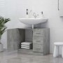 Armario para lavabo contrachapada gris hormigón 63x30x54 cm de vidaXL, Muebles de baño - Ref: Foro24-804188, Precio: 83,11 €,...