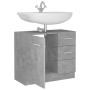 Armario para lavabo contrachapada gris hormigón 63x30x54 cm de vidaXL, Muebles de baño - Ref: Foro24-804188, Precio: 83,11 €,...