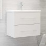 White engineered wood washbasin cabinet 60x38.5x48 cm by vidaXL, Bathroom furniture - Ref: Foro24-804692, Price: 71,18 €, Dis...