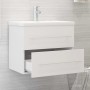 White engineered wood washbasin cabinet 60x38.5x48 cm by vidaXL, Bathroom furniture - Ref: Foro24-804692, Price: 71,18 €, Dis...