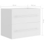 White engineered wood washbasin cabinet 60x38.5x48 cm by vidaXL, Bathroom furniture - Ref: Foro24-804692, Price: 71,18 €, Dis...