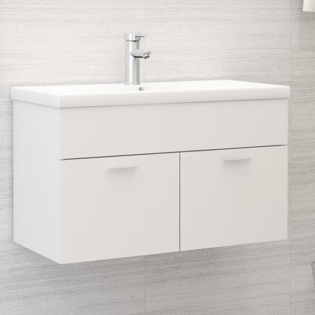 Armario para lavabo madera contrachapada blanco 80x38,5x46 cm de vidaXL, Muebles de baño - Ref: Foro24-804656, Precio: 44,94 ...