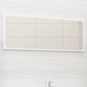 Espejo de baño madera contrachapada blanco 90x1,5x37 cm de vidaXL, Tocadores de baño - Ref: Foro24-804622, Precio: 39,99 €, D...