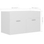 Waschbeckenschrank aus weißem Sperrholz, 80 x 38,5 x 46 cm von vidaXL, Badezimmermöbel - Ref: Foro24-804656, Preis: 44,84 €, ...