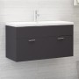 Gray plywood sink cabinet 90x38.5x46 cm by vidaXL, Bathroom furniture - Ref: Foro24-804667, Price: 45,40 €, Discount: %