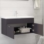 Armario para lavabo madera contrachapada gris 90x38,5x46 cm de vidaXL, Muebles de baño - Ref: Foro24-804667, Precio: 47,20 €,...