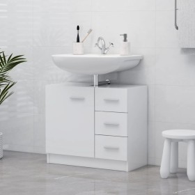 White plywood sink cabinet 63x30x54 cm by vidaXL, Bathroom furniture - Ref: Foro24-804184, Price: 74,66 €, Discount: %