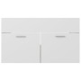 Armario para lavabo contrachapada blanco roble 80x38,5x46 cm de vidaXL, Muebles de baño - Ref: Foro24-804661, Precio: 31,99 €...