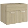 Armario para lavabo contrachapada color roble 60x38,5x46 cm de vidaXL, Muebles de baño - Ref: Foro24-804650, Precio: 37,44 €,...