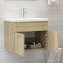 Armario para lavabo contrachapada color roble 60x38,5x46 cm de vidaXL, Muebles de baño - Ref: Foro24-804650, Precio: 37,44 €,...