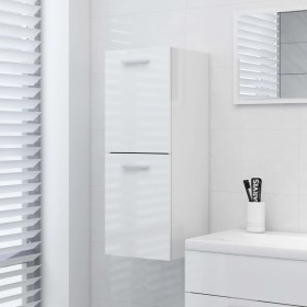 Glossy white plywood bathroom cabinet 30x30x80 cm by vidaXL, Bathroom furniture - Ref: Foro24-804994, Price: 47,84 €, Discoun...