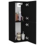 Armario de baño madera contrachapada negro 30x30x80 cm de vidaXL, Muebles de baño - Ref: Foro24-804989, Precio: 42,88 €, Desc...