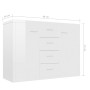 Glossy white engineered wood sideboard 88x30x65 cm by vidaXL, Sideboards - Ref: Foro24-800690, Price: 138,99 €, Discount: %