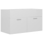 Armario para lavabo contrachapada blanco brillo 80x38,5x46 cm de vidaXL, Muebles de baño - Ref: Foro24-804662, Precio: 46,31 ...