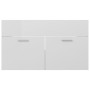 Armario para lavabo contrachapada blanco brillo 80x38,5x46 cm de vidaXL, Muebles de baño - Ref: Foro24-804662, Precio: 46,31 ...