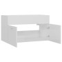 Armario para lavabo contrachapada blanco brillo 80x38,5x46 cm de vidaXL, Muebles de baño - Ref: Foro24-804662, Precio: 46,31 ...