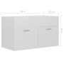 Armario para lavabo contrachapada blanco brillo 80x38,5x46 cm de vidaXL, Muebles de baño - Ref: Foro24-804662, Precio: 46,31 ...